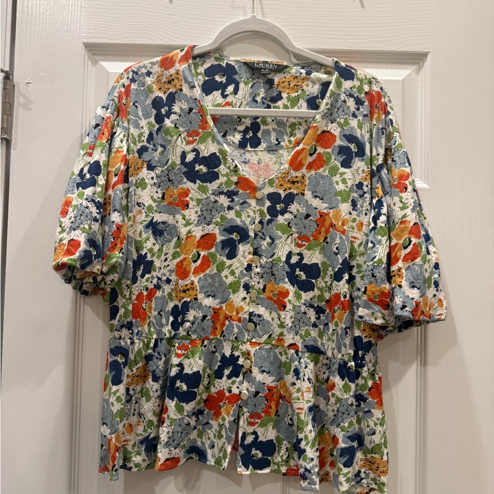 Lauren by Ralph Lauren Multicolor Floral Blouse